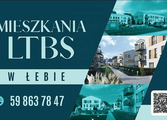 Grafika 1: Informacja o naborze wniosków dla lokali mieszkalnych położonych przy ul. Nowęcińskiej w Łebie